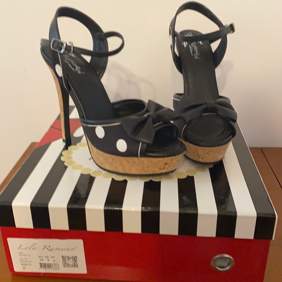 Lola Ramona Shoes - Lola Ramona “Marilyn” Polka Dot Heels